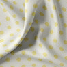 Printed Cotton SOLEIL Ecru / Yellow